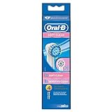 Oral-B Soft Clean Aufsteckbürsten, für eine sanfte Reinigung am Zahnfleischrand, 3 Stück + 1 Sensitive Clean Aufsteckbü