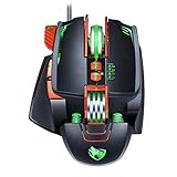 Gaming-Maus, kabelgebunden, 3200 DPI, programmierbar, atmungsaktiv, ergonomisch, USB, Gaming-Maus, RGB-Gamer, Desktop, Laptop, PC, Gaming-Maus, 8 Tasten für Windows PC G