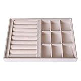 sharprepublic 2X Abnehmbare Samtohrring Halsketten Schaufenster Schmuck Display Organisator Tablett H