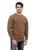 Aran Crafts Shetland Pullover mit Rundhalsausschnitt (100 % Wolle) - Beige - X-Groß