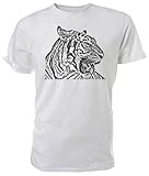 Tiger T Shirt, weiß - Größe: 9-11 J