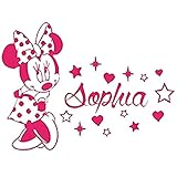 Minnie Wandaufkleber,Wand Sticker,Schlafzimmer Dekor Kunst,Geeignet für Partydekoration,Rose Red,Abnehmb