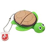 BorlterClamp 32GB Süßer USB-Stick Karikatur Meeresschildkröte Muster Speicherstick USB-Flash-Laufwerk, Geschenk für S