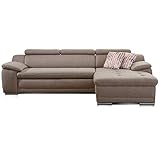 Cavadore Ecksofa Aniamo mit XL-Longchair rechts / Eckcouch im modernen Design / Inkl. Verstellbarer Kopfteile / 270 x 80 x 165 / B