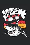 POKER SHARK: Notebook | Lined | 120 Pages | Size 6 x 9 Inches (15,24 x 22,86 cm) | Notebook Journal Notepad |Casino Notebook