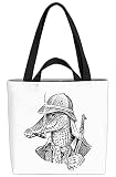 VOID Krokodil Afrika Zeichnung Tasche 33x33x14cm,15l Einkaufs-Beutel Shopper Einkaufs-Tasche Bag