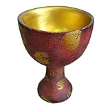 Cabilock Indiana Jones Heilig Gral Zubehör Golden Rot Harz Holy Tasse Halloween Verkleiden Kostüm Prop für Halloween Kleidung Merchandise Sammlung Geschenk