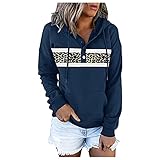 HHOP Oversize Bluse Damen Sommerblusen Tunika Damen Oversized Tshirt Damen Vintage Damen Sweatshirt Langarm leinenhemd Damen Sommer Pullover Damen Langarmshirt v Ausschnitt D