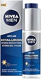 NIVEA MEN Anti-Age Hyaluron Hydro Gesichtsgel (50 ml), Feuchtigkeitsgel mildert selbst tiefe Falten, schnell einziehende Gesichtspflege mit Hy