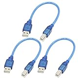 JINKEBIN Druckerzubehör 11.8' USB 2.0 A Stecker auf USB-B-Stecker Computer/Drucker-Adapter-Kabel-Linie x 3