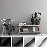 KINLO Verdickt Matt Küchenfolie PVC 5 x 0,61 M Hellgrau selbstklebend Möbel Tapeten ohne Glanz Küche Klebefolie wasserfest Aufkleber verschönen Anti Schimmel Dekofolie Stick