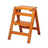 CUIJU Küche Tritthocker Klappleiter Anlehnen Home Office Freistehender Holzrahmen Dekor Bücherregal Lagerung Blumenregal Display Reg