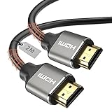 Alxum 8K HDMI 2.1-Kabel 2m, Ultra HD 48Gbit/s Hochgeschwindigkeit 8K @60Hz 4K @120Hz eARC HDR10 4: 4: 4 HDCP 2.2 & 2.3 Dolby HDMI 2.1 2.0a 2.0b Kompatibel mit PS5, Xbox-Serie X/Roku/Fire/LG-F