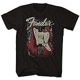 Fender Herren T-Shirt Distressed Guitar schw