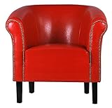 FORTISLINE Sessel Clubsessel Loungesessel Cocktailsessel Monaco Rot W287 03