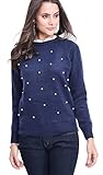 Bonamaison Women's TRYKC102305 Sweater, Marineblau, S