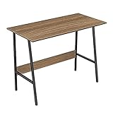 REN0124shuang Computertisch Heimbüro Pc. Schreibtisch-Laptop-Studientisch 39'Schreibtisch-Trapez-Struktur Moderne minimalistische Laptop-Workstation Wohnzimmermöbel Laptoptisch (Color : Brown)