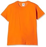 Fruit of the Loom Jungen SS132B T-Shirt, Orange, 5-6 Jahre (Herstellergröße: 26)
