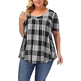 Damen T-Shirt Damen Kurzarm Bedrucktes T-Shirt O-Ausschnitt Loose Fit Pullover T-Shirts Tops für Outdoor Damen Rundhals Lose Oversize T-Shirt Sommer Casual Tops Damen Rundhals Baumwoll Top