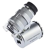 YKS LED-Mikroskop / LED-Objektiv, Zoom x 60, silberfarb