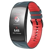 NotoCity Armband für Samsung Gear Fit 2 /Gear Fit 2 Pro, Quick-Fit Silikon Ersatzarmbänd für Gear Fit 2 SM-R360/Fit 2 Pro SM-R365,Slate-R