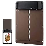 Hmpet Hühnerklappe Automatisch, Elektrische Hühnerklappe, Lichtsensor Automatische Hühnerklappe, mit Zeitmesssystem, Geeignet für Farmen Hühnerställe Zoohandlung