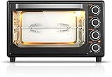 JQDMBH Mini Backofen,Mini-Öfen Backofen, Toaster Ofen Haushalt Multifunktionsbacken Elektroherd Kuchen 32 Liter Große Kapazität Halogenofen Air Fry