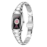 CNZZY 2021 Neue Smartwatch für Damen, schönes Armband, wasserdicht, Herzfrequenz-Monitor, Schlafüberwachung, Damen-Smartwatch, verbindet iOS und Android (Silber)