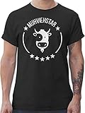 Landwirt Geschenk Bauer - Muhviehstar - 3XL - Schwarz - t Shirts Landwirte - L190 - Tshirt Herren und Männer T-S