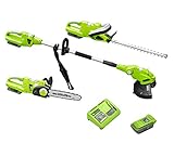 Zipper ZI-GPS40V-AKKU Gartenpflege-Set 40 Volt AKKU, 1030x265x270