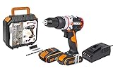 WORX WX354 Slammer, 18 V (20 V max), kabellos, bürstenlos, 60 Nm, Kombibohrer, 2 x 2,0 Ah B