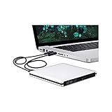 Externe Blu Ray CD DVD Laufwerk Ultra Slim USB3.0 CD DVD+/-RW Brenner Player Laufwerk für Laptop Desktop PC Kompatibel mit Wind Vista Linux Sy