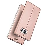 Verco Handyhülle für Galaxy S7 Edge, Premium Handy Flip Cover für Samsung Galaxy S7 Edge Hülle [integr. Magnet] Book Case PU Leder Tasche, Roseg