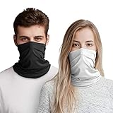My Berg Multifunktionstuch Bandana Schlauchschal Motorrad Fahrrad Halstuch Kopftuch Gesichtsmaske Mundschutz Damen Herrn Stirnband Schwartz und Weiß