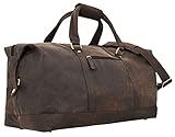 Gusti Reisetasche Leder - Ruben Reisegepäck Handgepäck 36 L Travel Bag Damen Herren Unisex Dunkelb