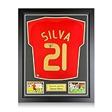 Exclusive Memorabilia Spanien 2007-09 Shirt von David Silva signiert. S