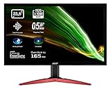 Acer KG241QS Gaming Monitor 23,6 Zoll (60 cm Bildschirm) Full HD, 165Hz OC, 144Hz, 1ms (G2G), 2xHDMI 2.0, DP 1.2, HDMI/DP FreeSync, schwarz/