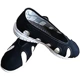 JINFAN Kampfsportschuhe Chinesische Mönch Buddha Schuhe - Wushu Buddhist Kung Fu Tai Chi Shaolin Qi Gong Trainer Wing Chun Slipper Sneaker Schuhe Mit Gummisohle,Black-47