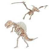 Barm 3D-Puzzle-Kit für Kinder, Holzpuzzle Spinosaurus Pterodactyl Modellbau-Kit Kunst und Handwerk Kit für Kinder Mädchen Jungen Home Desktop Ornamente Dek