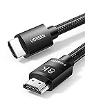 UGREEN HDMI 2.1 Kabel 8K@60Hz 4K@120Hz Ethernet UltraA High Speed 48Gbps unterstützt 3D eARC HDR10 Dynamisches HDR Dolby Vision HDCP 2.2 2.3 VRR kompatibel mit PC PS5/PS4 Soundbar HDTV(2M)