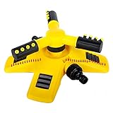 Rasensprenger mit 4 Düsen und automatischem Rasensprenger für große Hofflächen, rotierender Wasserregner für Hof-Rasenspreng