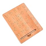 Mengmengda Alphabet-Tafel aus Holz mit konvexer Rille, doppelseitig, Holzbuchstaben-Zeichenbrett für Kinder, frühes Lernspielzeug aus H