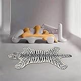 KAQQK Leopard Design Heimtextilien Kurzflor Teppich Wohnzimmer Weich Schlafzimmer Anti-Rutsch Krabbelmatte Plüsch Dekoration Flauschig Verdickter Weicher Teppich 120x160