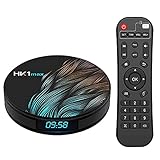 HK1 MAX Smart Android 10.0 TV Box RK3318 ， 4GB RAM 32GB ROM Ethernet LAN ， 2.4G / 5G Dual WiFi 4K H-D Netzwerk Player ， H.265 Decoder D