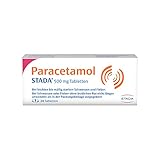 STADA Paracetamol Arzneimittel bei leichten und mäßig starken Schmerzen und Fieber - bei Kopf-, Glieder-, Zahn- und Regelschmerzen - gut verträglich - 1 x 20 Tab