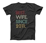 10th Wedding for Her Best Wife Since 2011 T-Shirt Sweatshirt Hoodie Tank Top for Men W