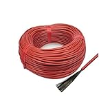 MING-MCZ Laminatboden 10m 12k 33Ohm/ m Außendurchmesser 3mm Silikonkautschuk Isolierte Kohlefaser Heizkabel Warm Bodenkabel Kaminheizung (Color : 10m)