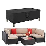 LDPENG Schutzhülle Gartenmöbel 60x60x60cm Rechteckig 420D Oxford Gewebe Garten Möbelsets Wasserdicht Witterungsbeständig Winterfest für Gartentische, Stühle und Möbelsets, Schw