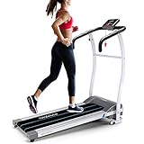 Kinetic Sports KST1600 Laufband klappbar 500 Watt leiser Elektromotor, Trainingscomputer, GEH- und Lauftraining, stufenlos einstellbar bis 10 km/h, kompakt verstaub