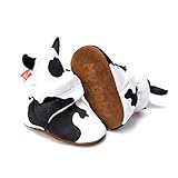 Baby Cartoon Schneestiefel Neugeborenes Mädchen Junge Fleece Booties Rutschfeste Winter Stiefel Socke Weiche Sohle Wärme Wintersstiefel Lauflernschuhe Krabbelschuhe für Kleinkinder Weiß, 12-18 M